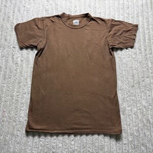 Soffe Men's Brown Cotton Crew Neck Short Sleeve T-Shirt Size S